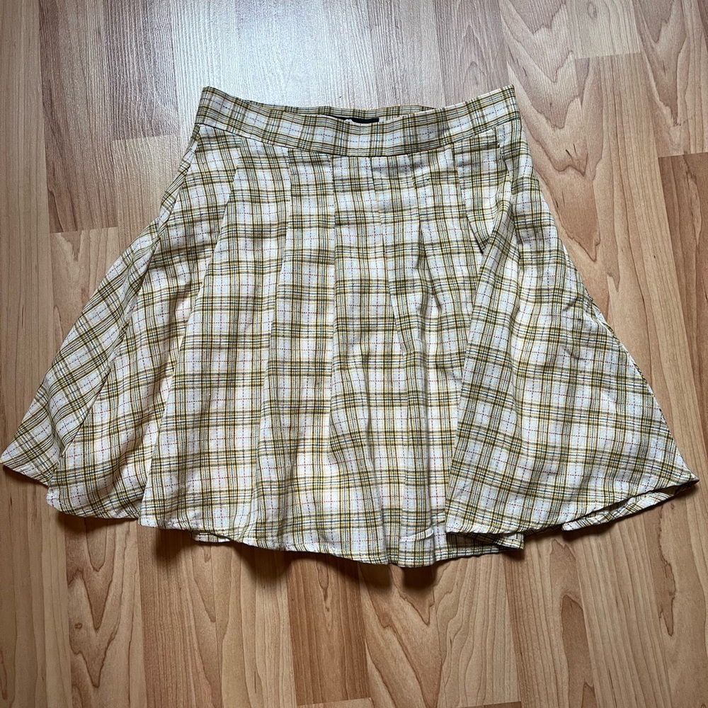 Urban Outfitters Daisy Street Plaid Pleated Mini Skirt
